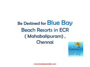 Beach Resorts in ECR, Chennai