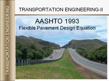 TRANSPORTATION ENGINEERING-II