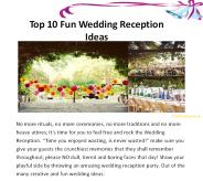Top 10 Fun Wedding Reception Ideas