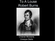 To A Louse Robert Burns