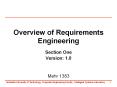 Overview of Requirements Engineering PowerPoint PPT Presentation