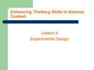 Enhancing Thinking Skills in Science Context