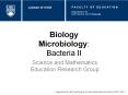 Biology Microbiology: Bacteria II PowerPoint PPT Presentation