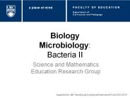 Biology Microbiology: Bacteria II