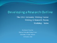 Developing a Research Outline