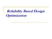 Reliability Based Design     Optimization