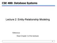 CSE 480: Database Systems