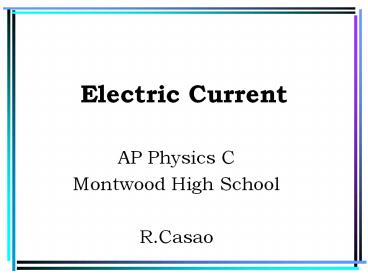 Electric Current