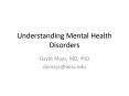 Understanding Mental Health Disorders PowerPoint PPT Presentation