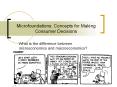 Microfoundations: Concepts for Making Consumer Decisions PowerPoint PPT Presentation