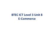 BTEC ICT Level 3 Unit 8 E-Commerce