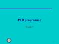 PhD programme PowerPoint PPT Presentation