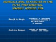 AGRICULTURAL STATEGIES IN THE POST PREFERENTIAL MARKET ACCESS ERA PowerPoint PPT Presentation