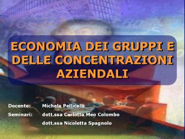 Docente: Michela Pellicelli
