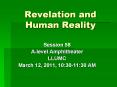 Revelation and Human Reality PowerPoint PPT Presentation