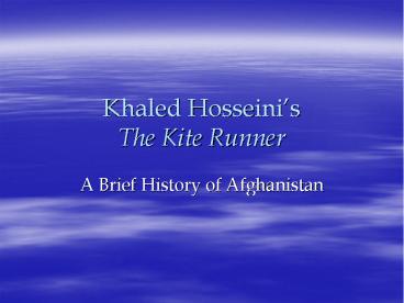 Khaled Hosseini