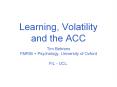 Learning, Volatility and the ACC PowerPoint PPT Presentation