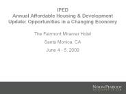 IPED Annual Affordable Housing