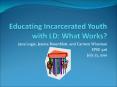 Educating%20Incarcerated%20Youth%20with%20LD:%20What%20Works? PowerPoint PPT Presentation