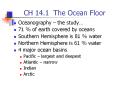 CH 14.1 The Ocean Floor PowerPoint PPT Presentation