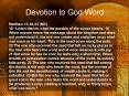 Devotion to God Word PowerPoint PPT Presentation