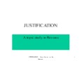 JUSTIFICATION PowerPoint PPT Presentation
