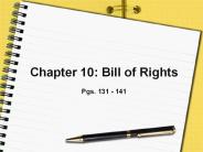 Chapter 10: Bill of Rights