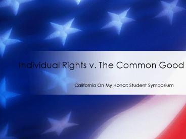 California On My Honor: Student Symposium