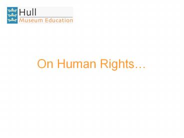 On Human Rights