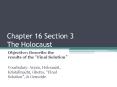 Chapter 16 Section 3 The Holocaust PowerPoint PPT Presentation