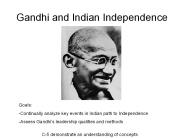 Gandhi and Indian Independence