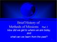 Brief History of Methods of Missions  Part 2 PowerPoint PPT Presentation