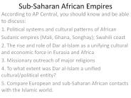 Sub-Saharan African Empires