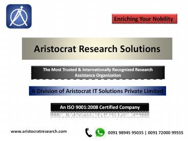 Aristocrat Research Solutions