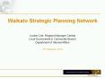 Waikato Strategic Planning Network PowerPoint PPT Presentation