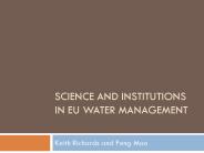 Science and institutions in EU water management