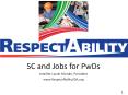 SC and Jobs for PwDs PowerPoint PPT Presentation