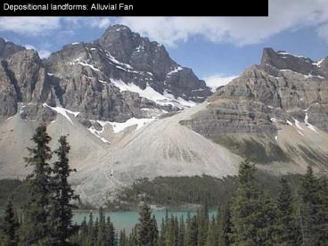 Depositional landforms: Alluvial Fan