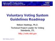 Voluntary Voting System Guidelines Roadmap