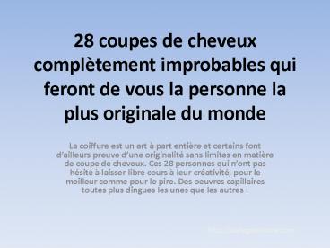 28 coupes de cheveux compl