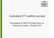 Australian ICT satellite account