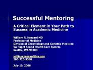 Successful Mentoring