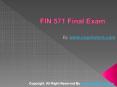 FIN 571 Final Exam Latest Question Answers