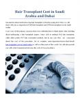 Hair Transplant Cost in Saudi Arabia and Dubai (1) PowerPoint PPT Presentation