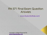 FIN 571 Final Exam Latest UOP Assignments
