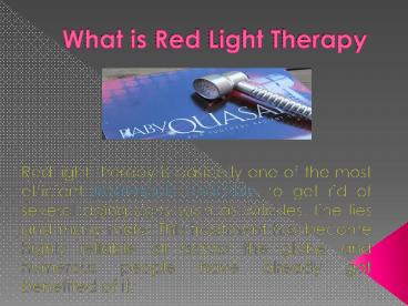 What is Red Light Therapy
