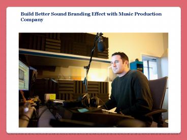 Emmy award winning Music Production Company