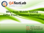 Why does Mobile Testing Differ From Desktop Testing?