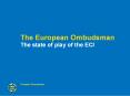 The European Ombudsman PowerPoint PPT Presentation