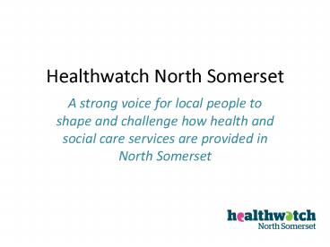 Healthwatch North Somerset